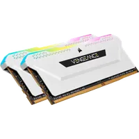 CORSAIR VENGEANCE RGB PRO D4 3600 32G (2x16G) CMH32GX4M2D3600C18W BLANC - 1