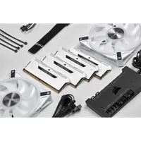 CORSAIR VENGEANCE RGB PRO D4 3600 32G (2x16G) CMH32GX4M2D3600C18W BLANC - 5