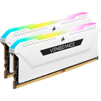 CORSAIR VENGEANCE RGB PRO D4 3600 32G (2x16G) CMH32GX4M2D3600C18W BLANC - 6