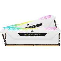 CORSAIR VENGEANCE RGB PRO D4 3600 32G (2x16G) CMH32GX4M2D3600C18W BLANC - 7