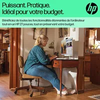 HP All-in-One 27-cr0076nf PC AMD Ryzen™ 7 7730U 68,6 cm (27") 1920 x 1080 pixels 32 Go DDR4-SDRAM 1 To SSD Windows 11 Home Wi-Fi 6 (802.11ax) Blanc - 6