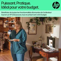 HP All-in-One 24-cr0089nf PC AMD Ryzen? 7 7730U 60,5 cm (23.8") 1920 x 1080 pixels 16 Go DDR4-SDRAM 512 Go SSD Windows 11 Home Wi-Fi 6 (802.11ax) Blanc - 14