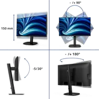 Philips 24B2U3601 écran plat de PC 60,5 cm (23.8") 2560 x 1440 pixels Quad HD LCD Noir - 4