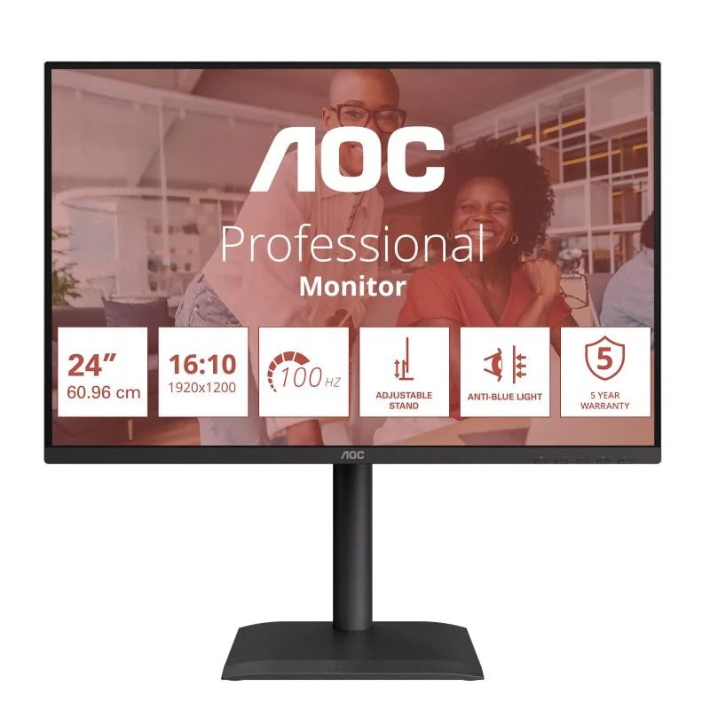 AOC E4 X24E4U écran plat de PC 61 cm (24") 1920 x 1200 pixels Full HD LED Noir