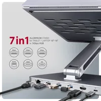 Axagon HMC-STND Support de livres Argent 43,9 cm (17.3") - 4