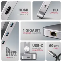 Axagon HMC-STND Support de livres Argent 43,9 cm (17.3") - 5