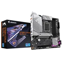 GIGABYTE B760M AORUS ELITE AX Carte Mère - Compatible avec les processeurs Intel Core 14e génération, VRM numérique 12*+1+1 phases, jusqu'à 7800MHz DDR5 (OC), 2x PCIe 4.0 M.2, Wi-Fi 6E, 2.5GbE LAN, USB 3.2 Gen 2