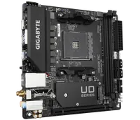 GIGABYTE A520I AC Carte Mère - Prend en charge les processeurs AMD Ryzen 5000 Series AM4, 6 phases VRM numériques, jusqu'à 5300MHz DDR4 (OC), 1xPCIe 3.0 M.2, WIFI, GbE LAN, USB 3.2 Gen1 - 3