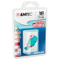 Clé USB 2.0 Emtec M337 Baleine Marinière - 16Go (Bleu)