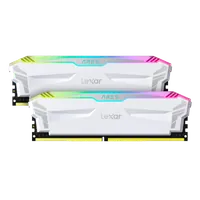 Kit Barrettes mémoire 32Go (2x16Go) DIMM DDR5 Lexar Ares RGB  6400MHz (Blanc)