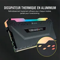 Kit Barrettes mémoire 16Go (2x8Go) DIMM DDR4 Corsair Vengeance Pro SL RGB  3200Mhz (Noir) optimisé Ryzen - 2