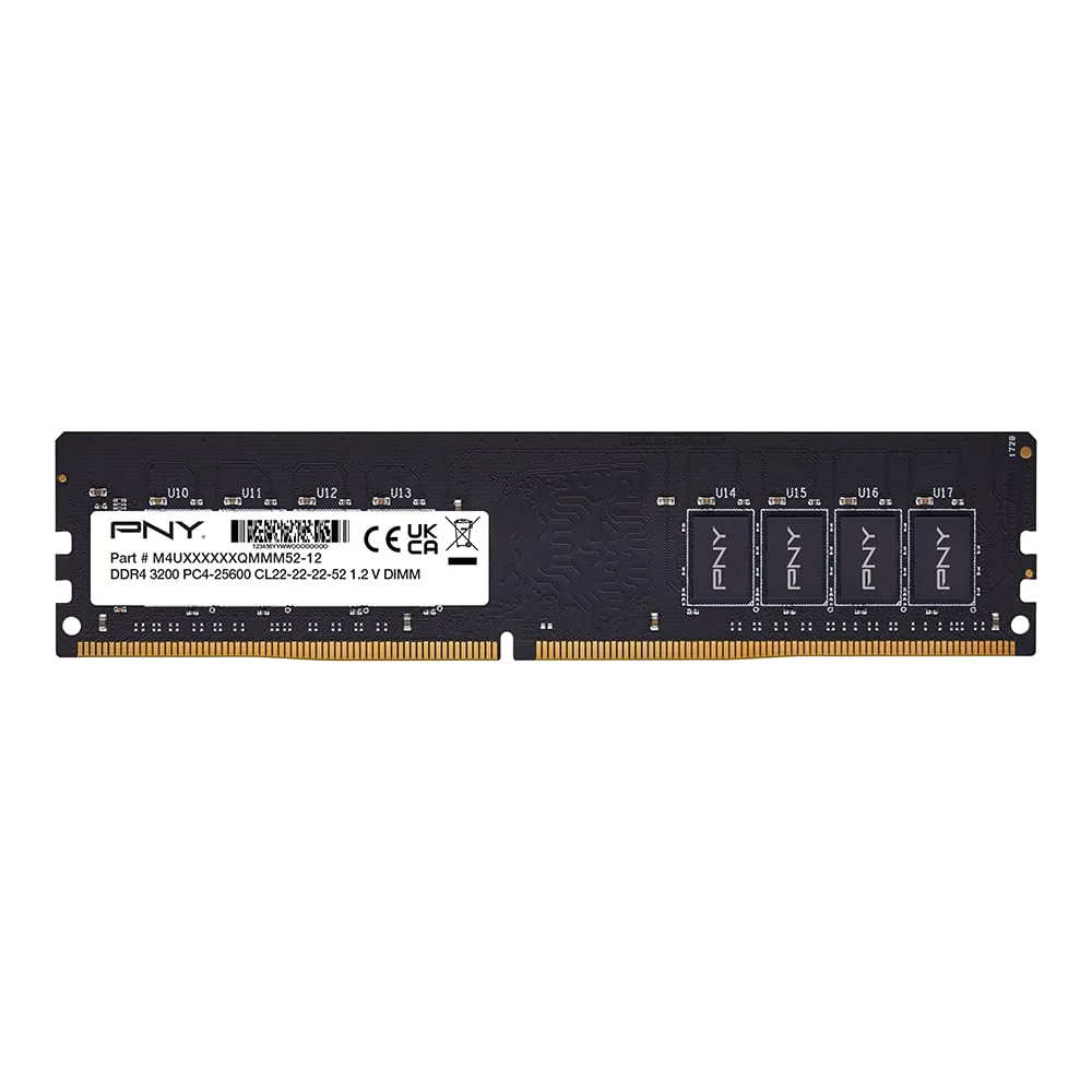 Barrette mémoire 16Go DIMM DDR4 PNY Performance 3200MHz (Noir)