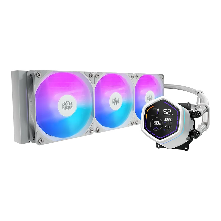 Kit Watercooling AIO Cooler Master MasterLiquid Core Nex RGB - 360mm (Blanc)