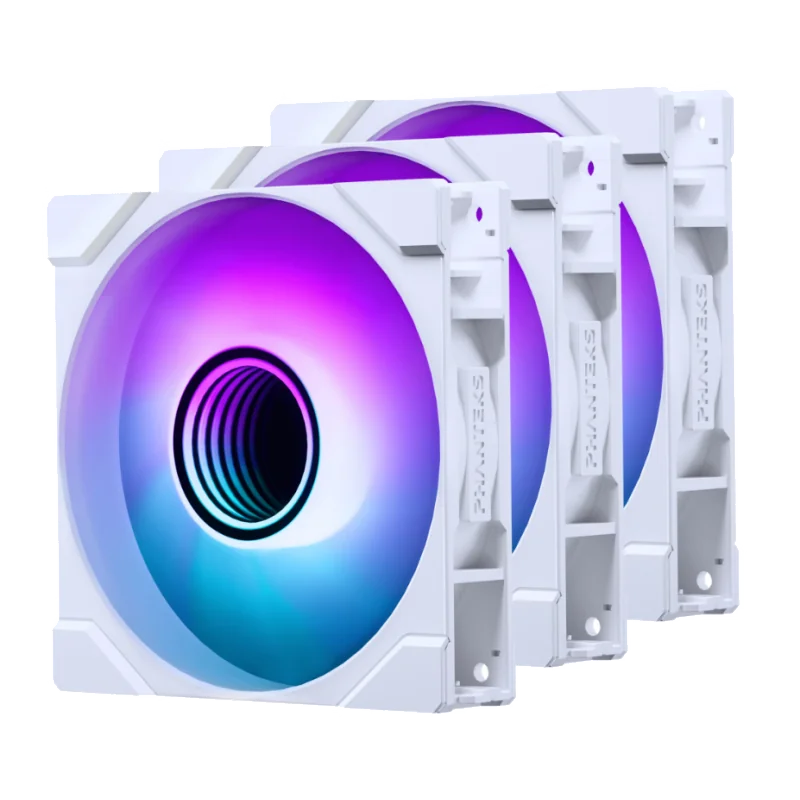 Lot de 3 Ventilateurs de boitier Phanteks M25 Gen2 RGB - 14cm (Blanc)