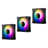 Lot de 3 Ventilateurs de boitier Phanteks M25 Gen2 Reverse RGB - 14cm (Noir)