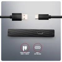 Axagon EE25-XA6C Boîtier de disques de stockage Boîtier disque dur/SSD Noir 2.5" - 5