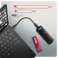 Axagon Enceinte ssd Gris, Noir M.2 - 8