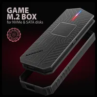 Axagon EEM2-GAM, USB-C 10Gbps - NVMe & SATA SSD GAME M.2 box, bezšroubkový Enceinte ssd Noir - 4