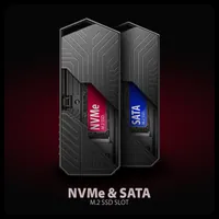 Axagon EEM2-GAM, USB-C 10Gbps - NVMe & SATA SSD GAME M.2 box, bezšroubkový Enceinte ssd Noir - 10