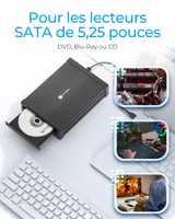 ICY BOX IB-525-U3 boîtier de lecteur de disque optique 13,3 cm (5.25") SATA III Noir - 2