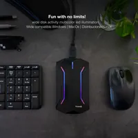 TooQ TQE-2599RGB Boîtier de disques de stockage Boîtier disque dur/SSD Noir 2.5" - 5