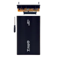 TooQ TQE-2524B Boîtier de disques de stockage Boîtier HDD Noir 2.5" - 4