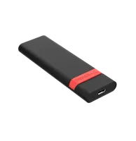Verbatim 32261 Boîtier de disques de stockage Enceinte ssd Noir, Rouge M.2 Alimenté par port USB