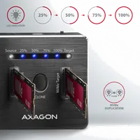 Axagon ADSA-M2C Station d'accueil de disques de stockage USB 3.2 Gen 2 (3.1 Gen 2) Type-C Noir - 2