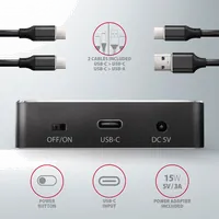 Axagon ADSA-M2C Station d'accueil de disques de stockage USB 3.2 Gen 2 (3.1 Gen 2) Type-C Noir - 6