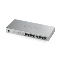 Zyxel GS1008HP Non-géré Gigabit Ethernet (10/100/1000) Connexion Ethernet, supportant l'alimentation via ce port (PoE) Gris