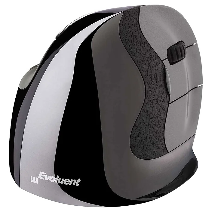 Souris sans fil Evoluent Verticale Medium D pour droitier (Noir)