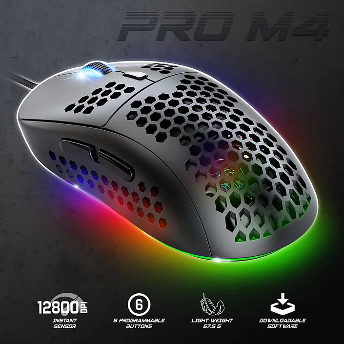 Souris filaire Gamer Spirit Of Gamer Pro-M4 RGB (Noir)
