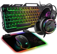 Pack Gamer 4en1 (Clavier/Souris/Casque/Tapis) Spirit of Gamer Ultimate 300 RGB (Noir)
