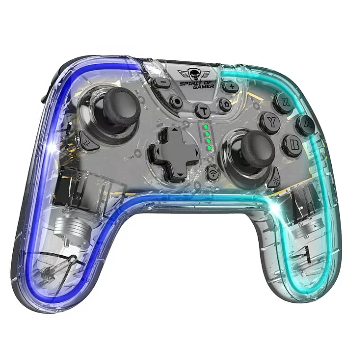 Manette de jeu sans fil Spirit Of Gamer Pulse Bluetooth RGB (Transparent)