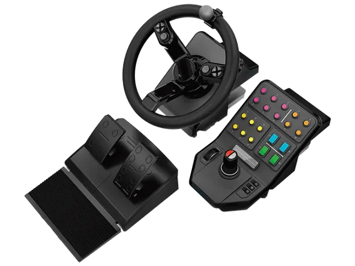 Kit Volant + Pédalier + Panneau de contrôle Logitech G Farming Simulator