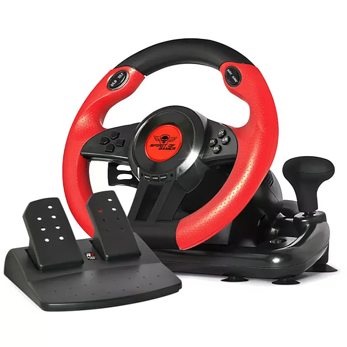 Kit Volant + Pédalier Spirit Of Gamer Race Wheel Pro 1 (Noir/Rouge)
