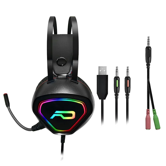 Casque Gamer filaire Advance GTA 240 RGB (Noir)