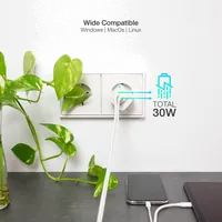 TooQ TQWC-GANQCPD30WT chargeur d'appareils mobiles Universel Blanc Secteur Charge rapide Intérieure - 5