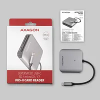 Axagon CRE-S3C lecteur de carte mémoire USB 3.2 Gen 1 (3.1 Gen 1) Type-C Gris - 8