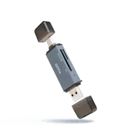 TooQ TQR-3001G lecteur de carte mémoire USB 3.0 Type-A/Type-C Gris