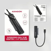 Axagon ADSA-FP2C USB-C 5Gbps - SATA 6G, 2.5 SSD/HDD SLIM adapter - Adapter - Digital/Daten carte et adaptateur d'interfaces - 6