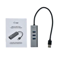i-tec Metal USB 3.0 HUB 3 Port + Gigabit Ethernet Adapter - 5