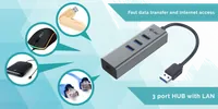 i-tec Metal USB 3.0 HUB 3 Port + Gigabit Ethernet Adapter - 9