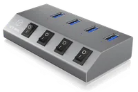 ICY BOX IB-HUB1405 USB 3.2 Gen 1 (3.1 Gen 1) Type-B 5000 Mbit/s Anthracite - 3