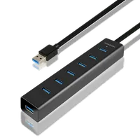 Axagon HUE-SA7BP hub & concentrateur USB 3.2 Gen 1 (3.1 Gen 1) Type-A 5000 Mbit/s Noir
