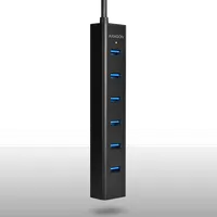 Axagon HUE-SA7BP hub & concentrateur USB 3.2 Gen 1 (3.1 Gen 1) Type-A 5000 Mbit/s Noir - 3