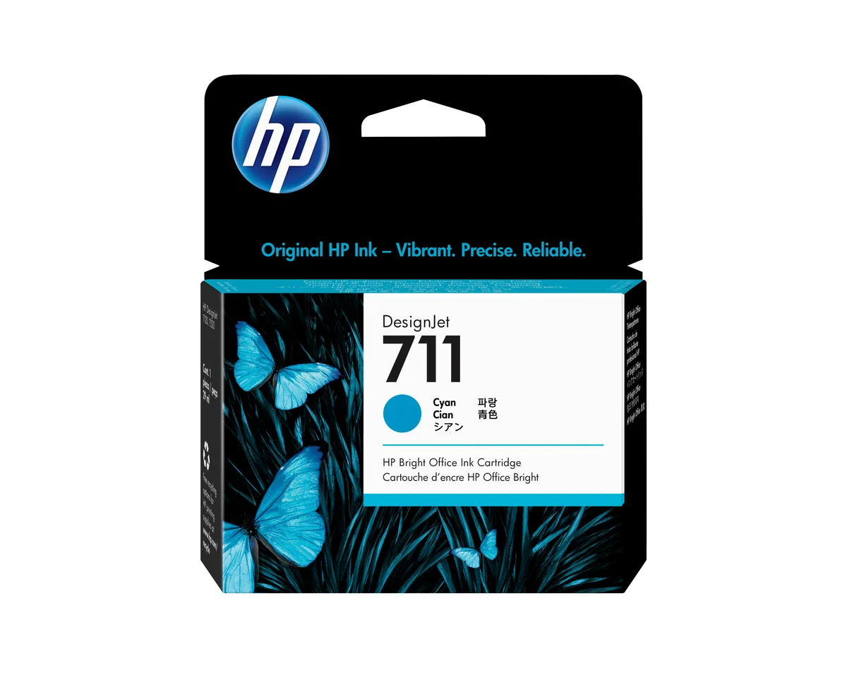 HP 711 cartouche d'encre DesignJet cyan, 29 ml