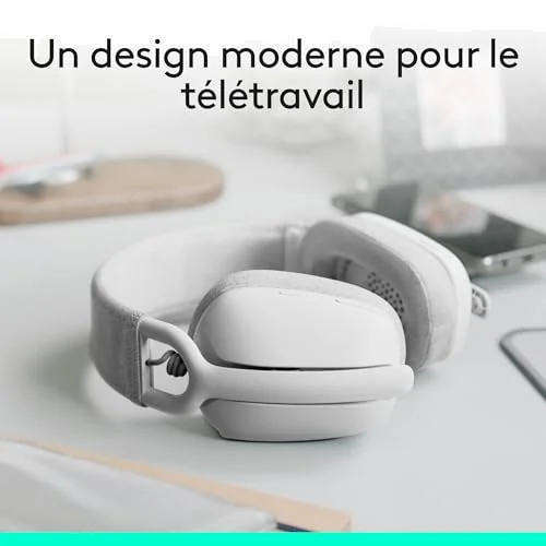 Casque Micro sans fil Logitech Zone Vibe 100 (Blanc)