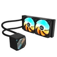 GIGABYTE GAMING 240 Refroidisseur Liquide pour CPU - 2x120mm Ventilateurs ARGB, mécanisme d’emboîtement coulissant, DAISY-CHAIN, Compatible Intel LGA 1851 et AMD AM5 - 2