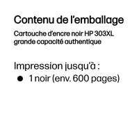 HP Cartouche d’encre noir 303XL grande capacité authentique - 5